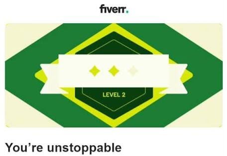 Fiverr Level 2 achievement